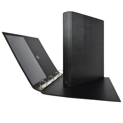 Raccoglitore Stelvio - 22 x 30 cm - 4 anelli a R 25 mm - dorso 3 cm - nero - Sei Rota