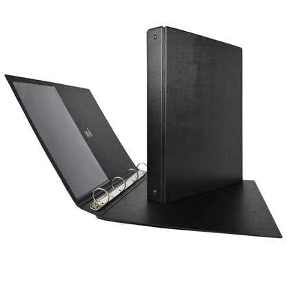 Raccoglitore Stelvio - 22 x 30 cm - 4 anelli a R 25 mm - dorso 3 cm - nero - Sei Rota
