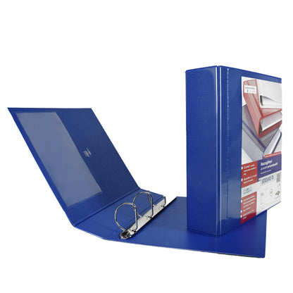 Raccoglitore personalizzabile Stelvio TI - 22 x 30 cm - 4 anelli a D 40 mm - dorso 5,5 cm - blu - Sei Rota