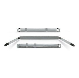 Pressini fermafogli - metallo - 12 x 80 mm - Lebez - conf. 50 pezzi