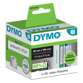 Rotolo 110 etichette LW 990180 - 38 x 190 mm - carta - registratore piccolo - bianco - Dymo