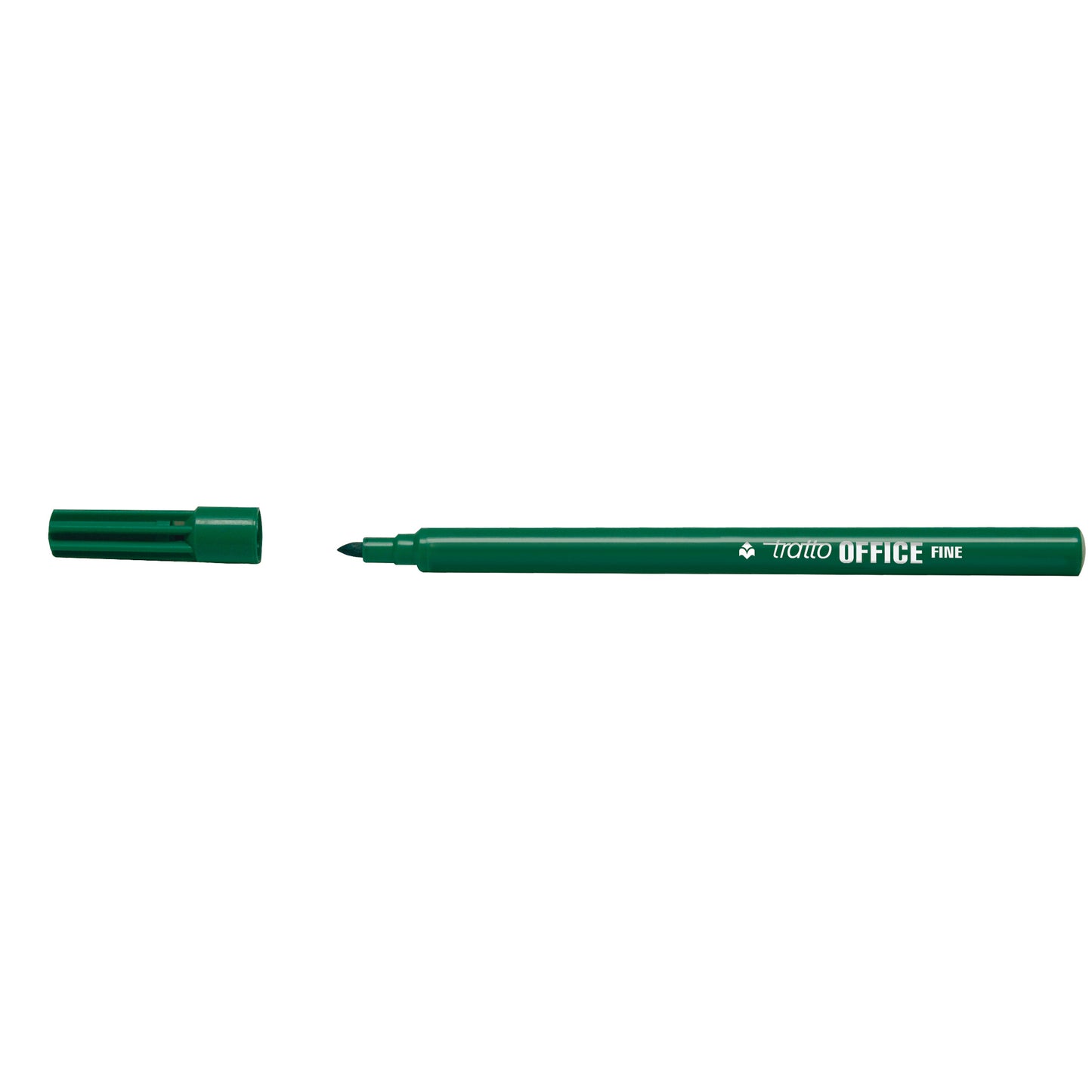 Pennarelli Office - punta feltro - punta fine -  tratto 0,7 mm - verde - Tratto - conf. 12 pezzi