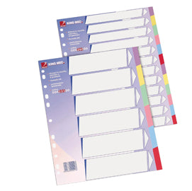 Separatore - cartoncino 225 gr - 6 tasti colorati - A4 - multicolore - Esselte