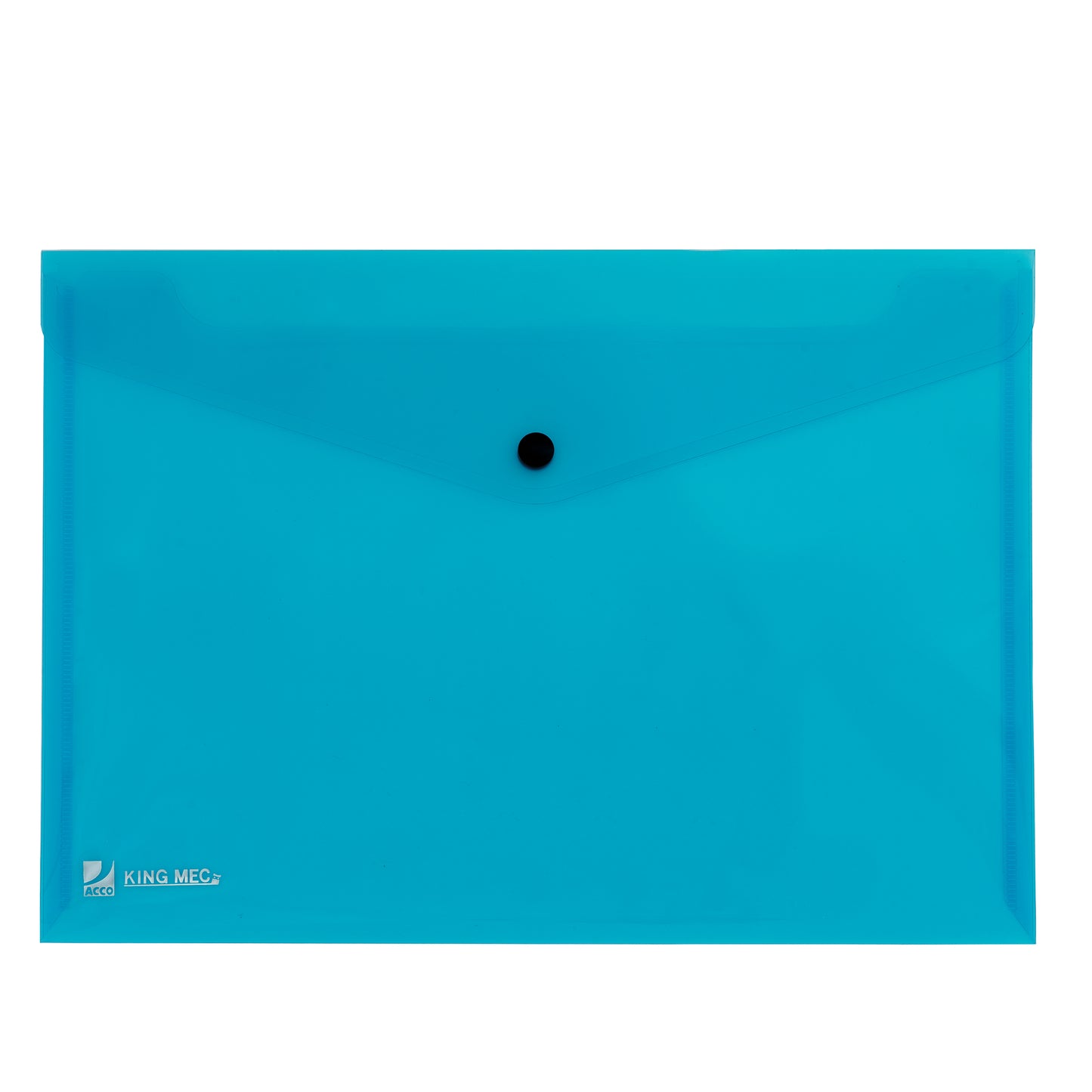 Busta con bottone Pull - A4 - PP - azzurro - King Mec