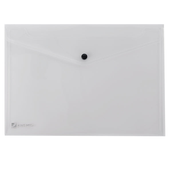 Busta con bottone Pull - A4 - PP - trasparente - King Mec