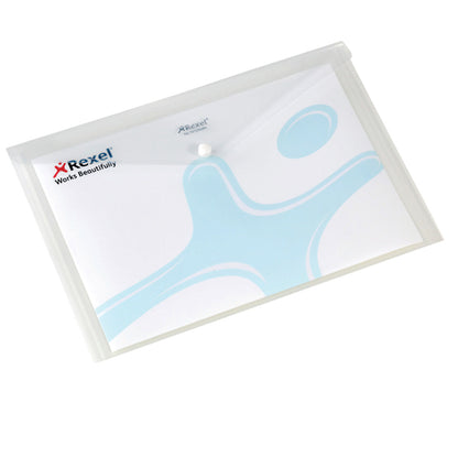 Busta con bottone Pull - A4 - PP - trasparente - King Mec
