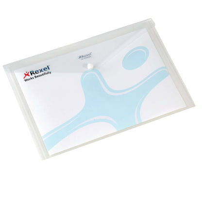 Busta con bottone Pull - A4 - PP - trasparente - King Mec