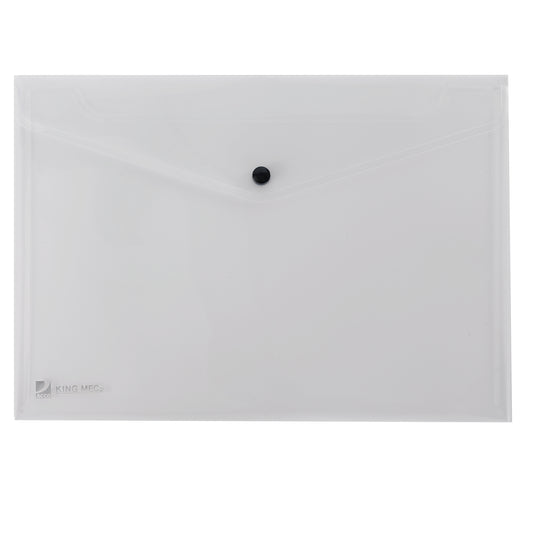 Busta con bottone Pull - A4 - PP - trasparente - King Mec