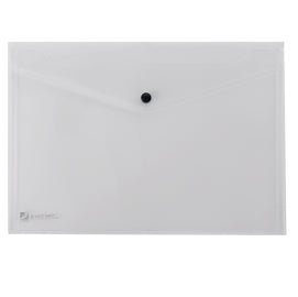 Busta con bottone Pull - A4 - PP - trasparente - King Mec