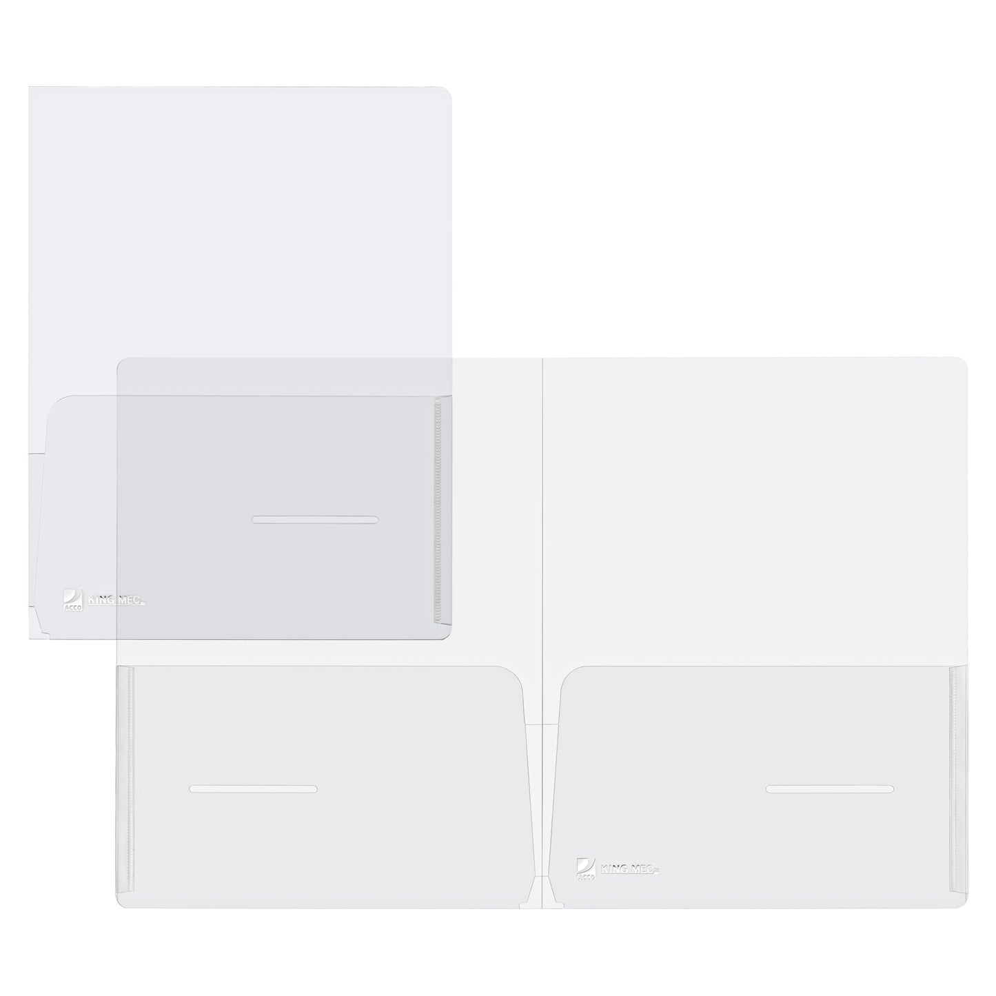 Cartella con doppia tasca Full - A4 - PP - trasparente - King Mec