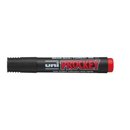 Marcatore Uni Prockey M126 - punta a scalpello da 1,00-5,70mm - rosso - Uni Mitsubishi