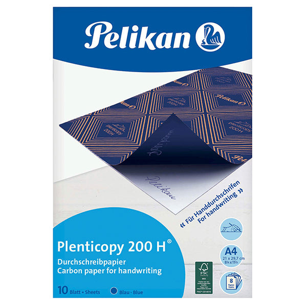Carta da ricalco Plenticopy 200H - A4 - blu - Pelikan - conf. 10 fogli