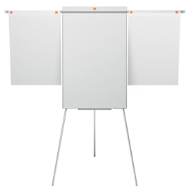Lavagna portablocco Classic con cavalletto - 100 x 68,5 cm - bracci estensibili - bianco - Nobo