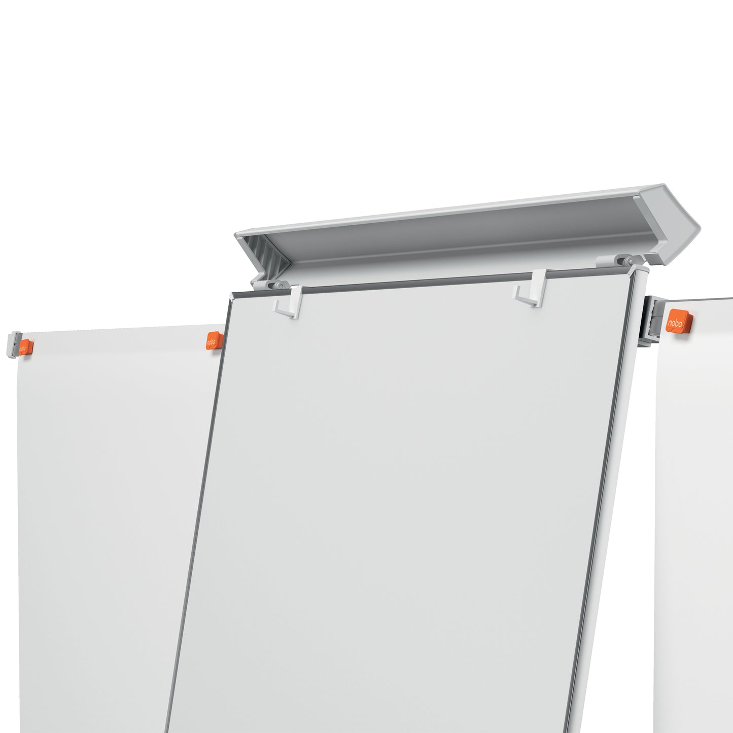 Lavagna portablocco Classic con ruote - 100 x 70 cm - bracci estensibili - bianco - Nobo
