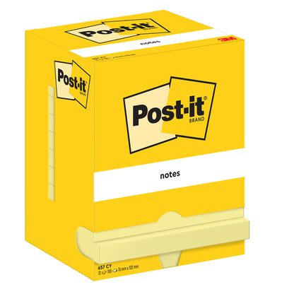 Blocco foglietti - 657 - 76 x 102 mm - giallo Canary - 100 fogli - Post-it