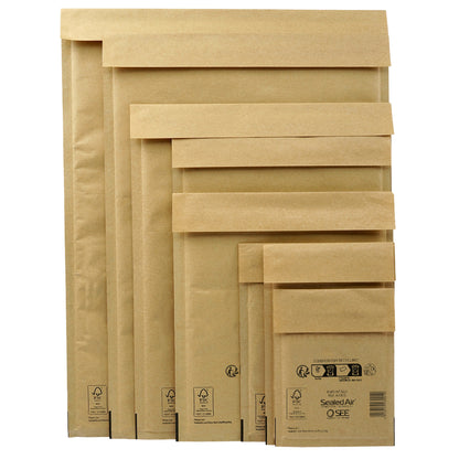 Busta imbottita Mail Lite Gold - A (11 x 16 cm) - avana - Sealed Air - conf. 10 pezzi