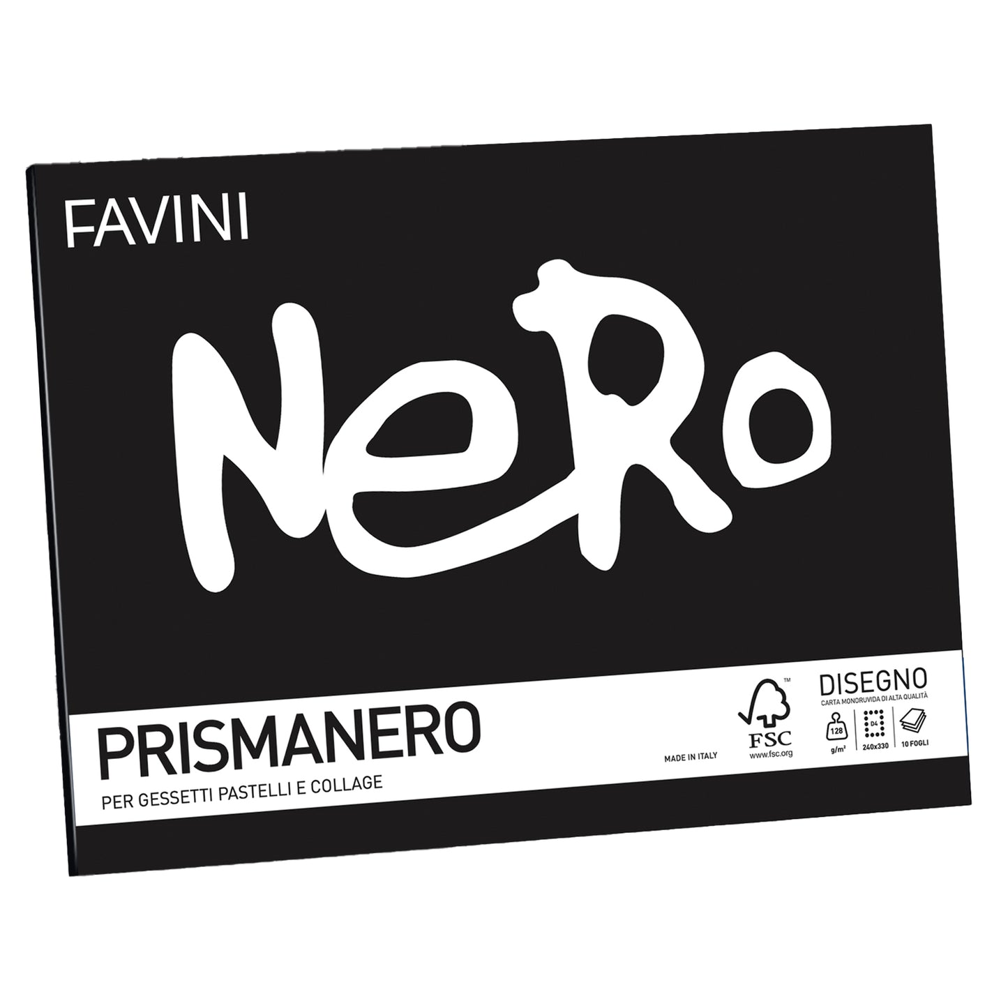 Album Prismanero - 24 x 33 cm - 10 fogli - 128gr - monoruvido - Favini