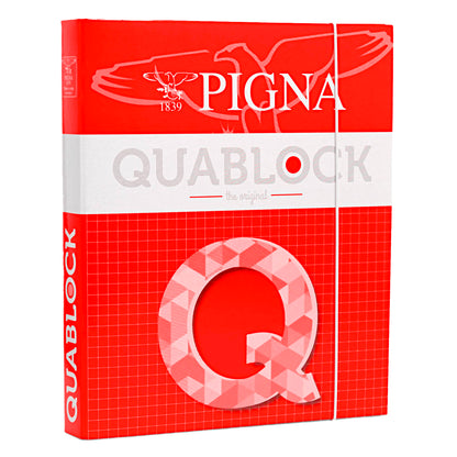 Raccoglitore Quablock - A4 - 4 anelli tondi 30 mm - dorso 4 cm - Pigna