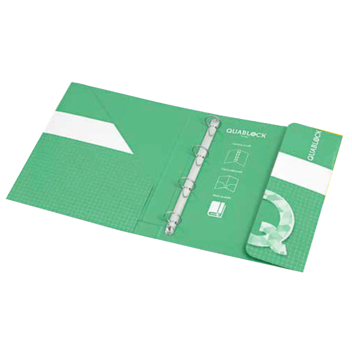 Raccoglitore Quablock - A4 - 4 anelli tondi 30 mm - dorso 4 cm - Pigna