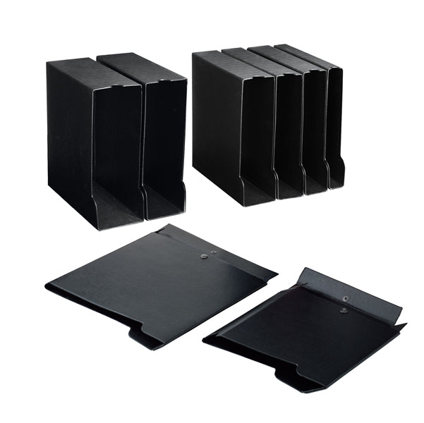 Custodia per raccoglitori 50 - dorso 8 cm - nero - Sei rota