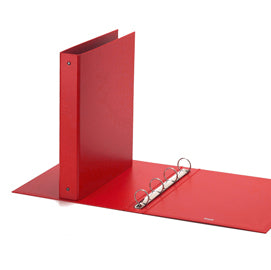 Raccoglitore Europa - 22 x 30 cm - 4 anelli tondi 30 mm - dorso 4 cm - rosso - Favorit