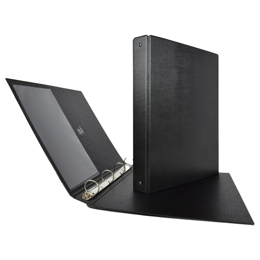 Raccoglitore Stelvio - 22 x 30 cm - 4 anelli a R 16 mm - dorso 2,5 cm - nero - Sei Rota