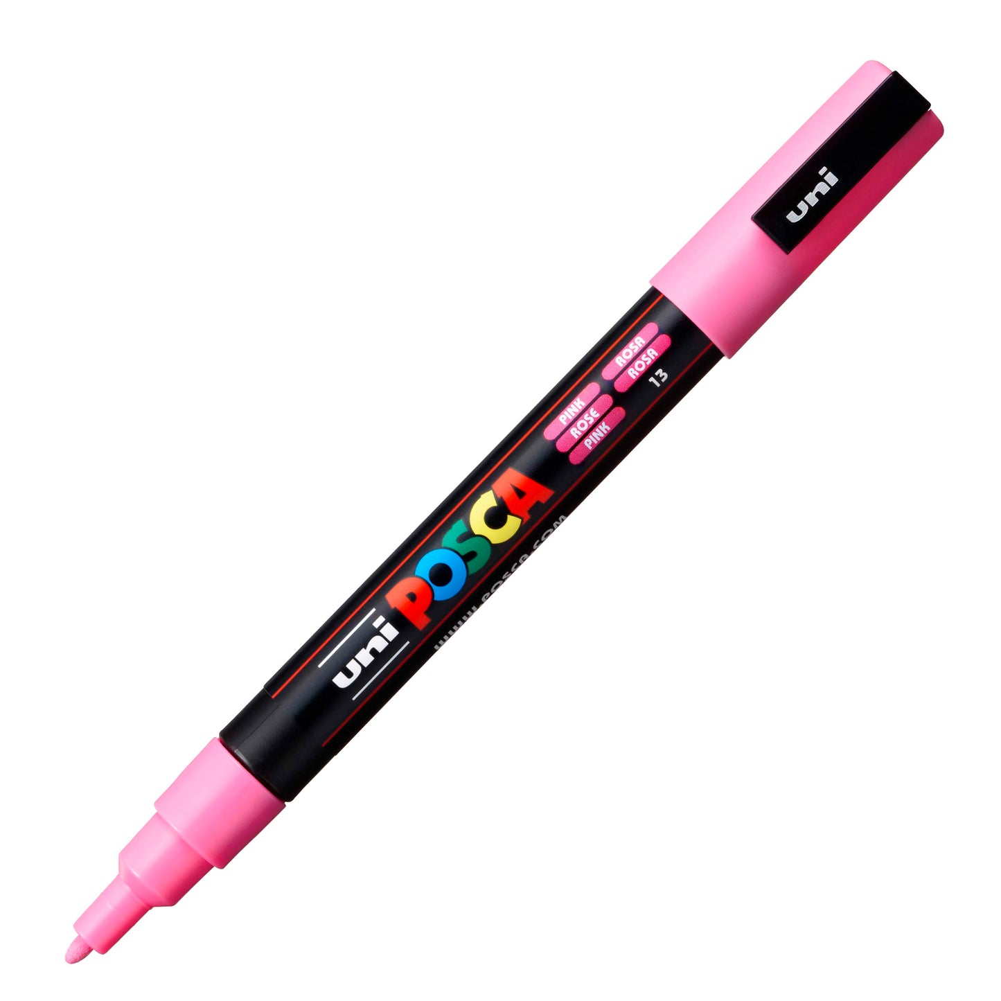 Marcatore a base d'acqua Uni Posca PC3M  - punta fine da 0,9mm a 1,3mm - rosa - Uni Mitsubishi