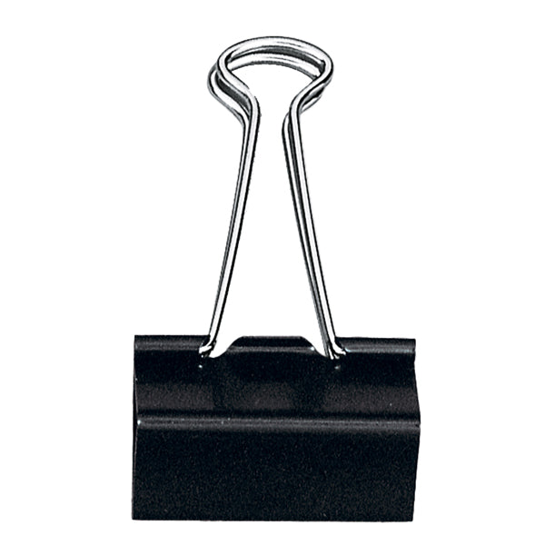 Molla Double Clips - 4,1 cm - nero - Lebez - conf. 12 pezzi