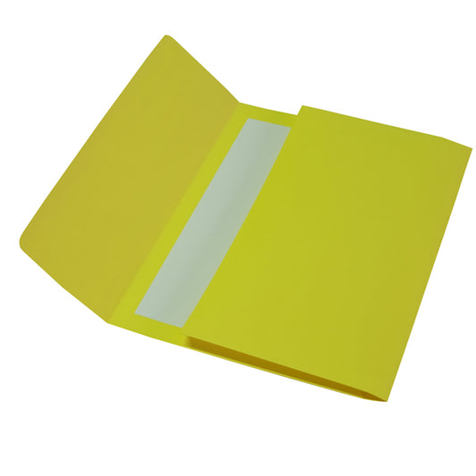 Cartelline a busta - 200 gr - 26 x 34 cm - cartoncino bristol - giallo - Cartotecnica del Garda - conf. 25 pezzi