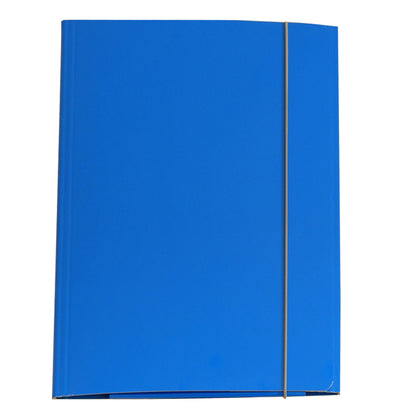 Cartella 3 lembi con elastico - A4 - dorso variabile - cartone plastificato - azzurro - Cartotecnica del Garda