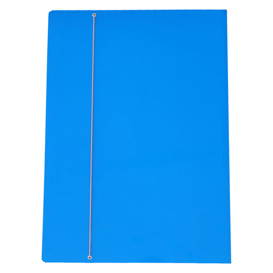 Cartella 3 lembi con elastico - 50 x 70 cm - dorso variabile - cartone plastificato - azzurro - Cartotecnica del Garda