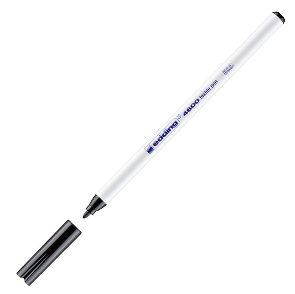 Marcatore per tessuto 4600 - punta tonda - 1 mm - nero - Edding