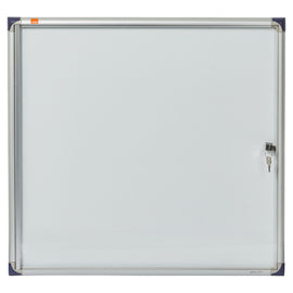 Bacheca per interni ultrapiatta - fondo in metallo magnetico bianco - 6 fogli A4 - orizzontale - Nobo