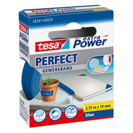 Nastro adesivo telato XP Perfect - 19 mm x 2,7 m - tela plastificata - blu - Tesa