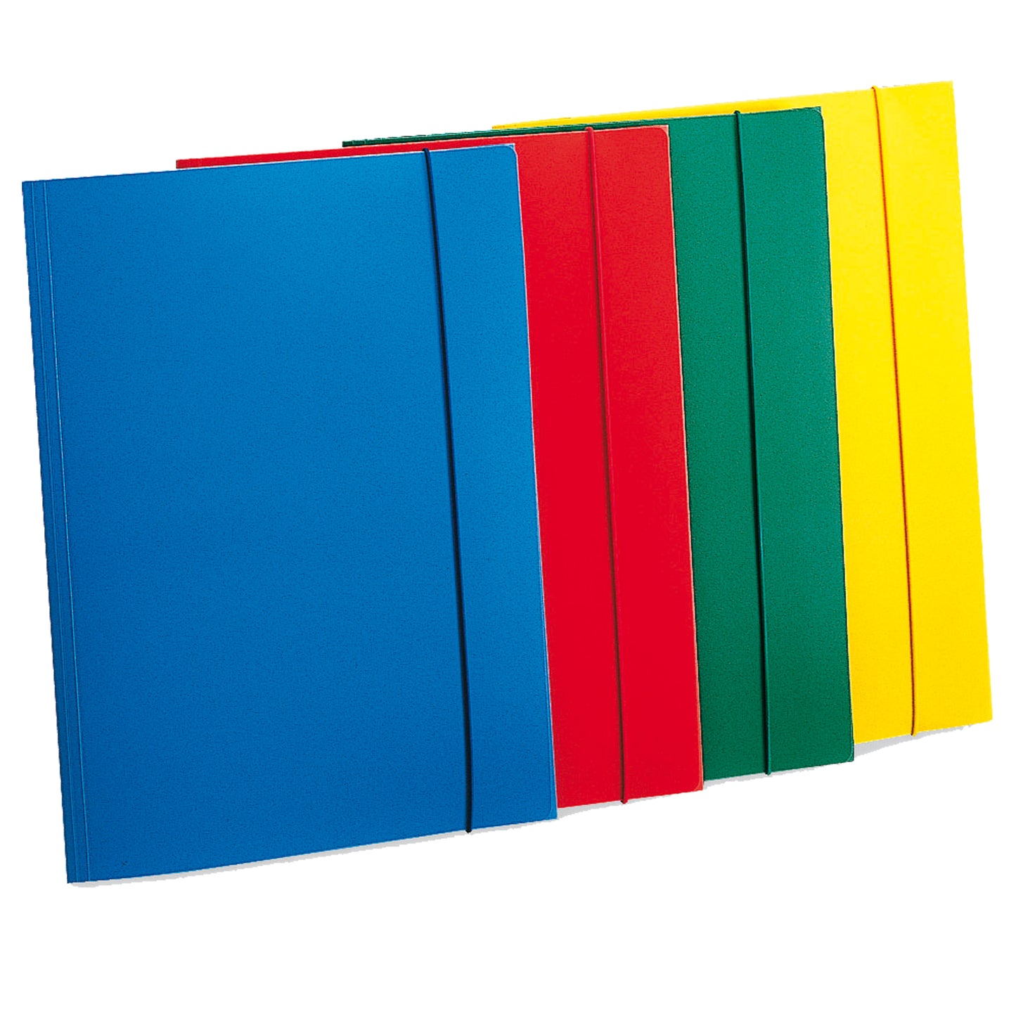 Cartella 3 lembi con elastico - A4 - PP - verde - Fellowes