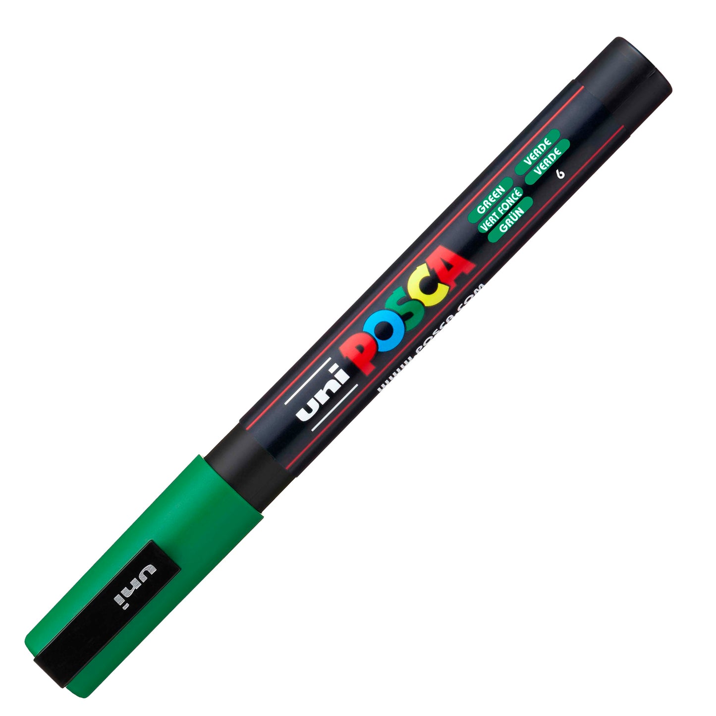 Marcatore a base d'acqua Uni Posca PC3M - punta fine da 0,9mm a 1,3mm  - verde - Uni Mitsubishi