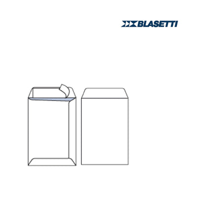 Busta a sacco Mailpack - strip adesivo - 19 x 26 cm - 80 gr - bianco - Blasetti - conf. 100 pezzi