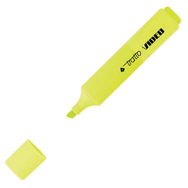 Evidenziatore Tratto Video  - punta a scalpello - tratto da 1,0-5,0mm - astuccio 4 colori - Tratto