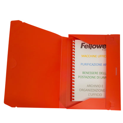 Cartella progetto con elastico - 24 x 35 cm - dorso 3 cm - rosso - Fellowes