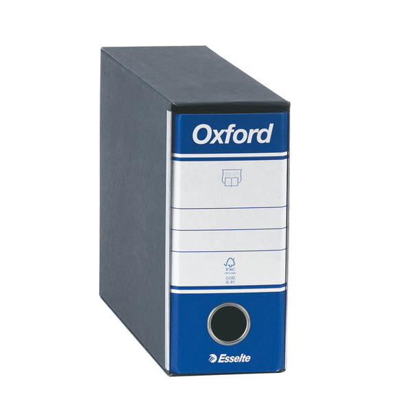 Registratore Oxford G81 - dorso 8 cm - memorandum 23 x 18 cm - blu - Esselte