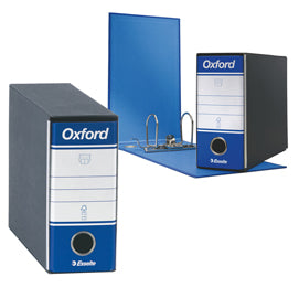 Registratore Oxford G81 - dorso 8 cm - memorandum 23 x 18 cm - blu - Esselte