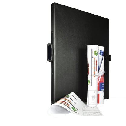 Raccoglitore Sanremo 2000 - 50 x 70 cm - 4 anelli a R 30 mm - dorso 3 cm - nero - Sei Rota