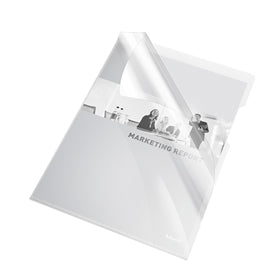 Cartellina a L - A4 - PVC - liscio pesante - trasparente - Esselte - conf. 25 pezzi