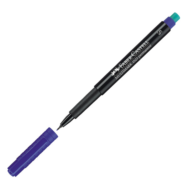 Pennarello Multimark universale con gomma - astuccio 4 colori - punta superfine 0,4 mm - Faber-Castell