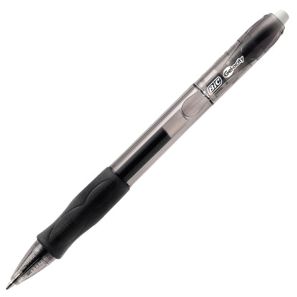Penna gel a sfera a scatto Gelocity - punta 0,7mm - nero  - Bic - conf.12 pezzi