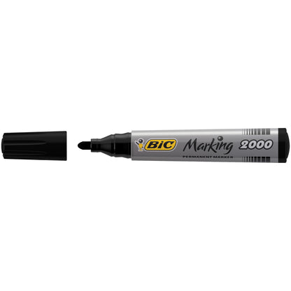 Marcatori permanente Marking a base d'alcool - punta tonda 1,70mm - nero - Bic - conf. 12 pezzi