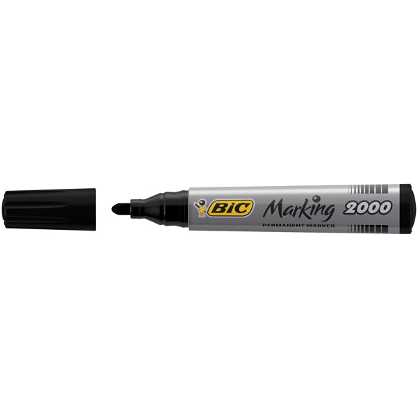 Marcatori permanente Marking a base d'alcool - punta tonda 1,70mm - nero - Bic - conf. 12 pezzi