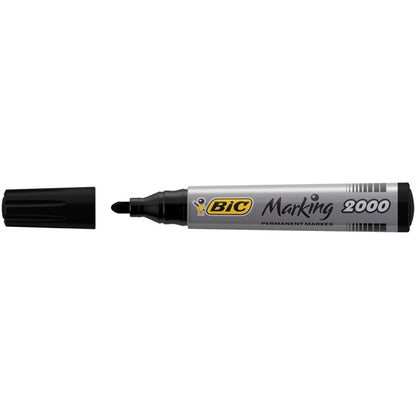 Marcatori permanente Marking a base d'alcool - punta tonda 1,70mm - nero - Bic - conf. 12 pezzi