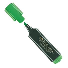 Evidenziatore Textliner 48 -  punta di 3 differenti larghezze: 5,0-3,0mm-1,0mm  - verde - Faber-Castell