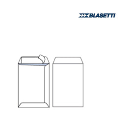 Busta a sacco Mailpack - strip adesivo - 19 x 26 cm - 80 gr - bianco - Blasetti - conf. 25 pezzi